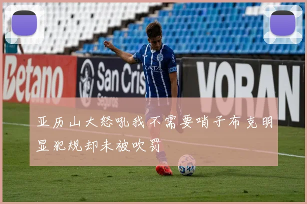 亚历山大怒吼我不需要哨子布克明显犯规却未被吹罚